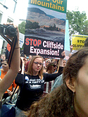 Marchers at a Stop Cliffside rally in Charlotte, NC